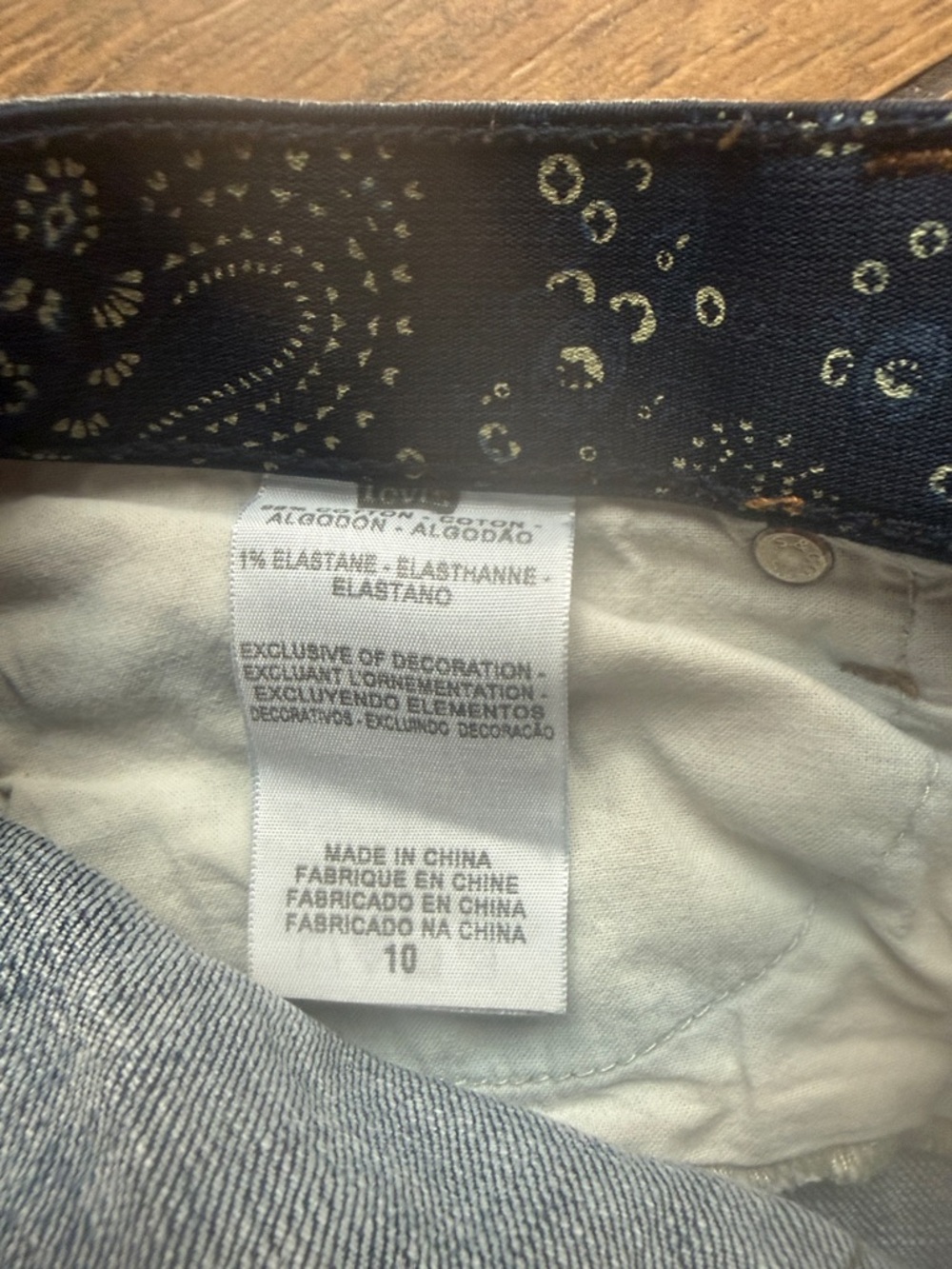 Women's Levi's straight 525 Dark Blue Jeans - Picture 3 of 4